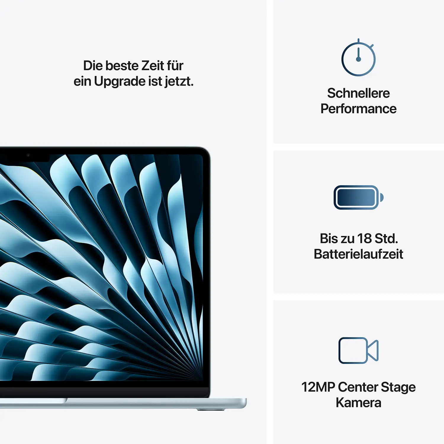 Macbook Air 13.6'' - M4 10-Core CPU 8-Core GPU - 16 GB - 256 GB SSD - Himmelblau - 2025 Macbook Air 13.6'' - M4 10-Core CPU 8-Core GPU - 16 GB - 256 GB SSD - Himmelblau - 2025