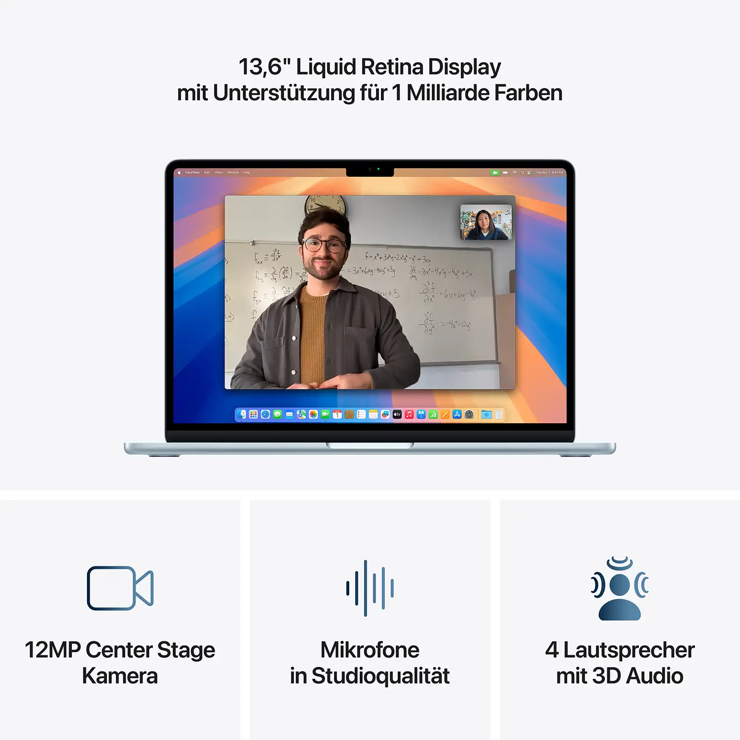 Macbook Air 13.6'' - M4 10-Core CPU 8-Core GPU - 16 GB - 256 GB SSD - Himmelblau - 2025 Macbook Air 13.6'' - M4 10-Core CPU 8-Core GPU - 16 GB - 256 GB SSD - Himmelblau - 2025
