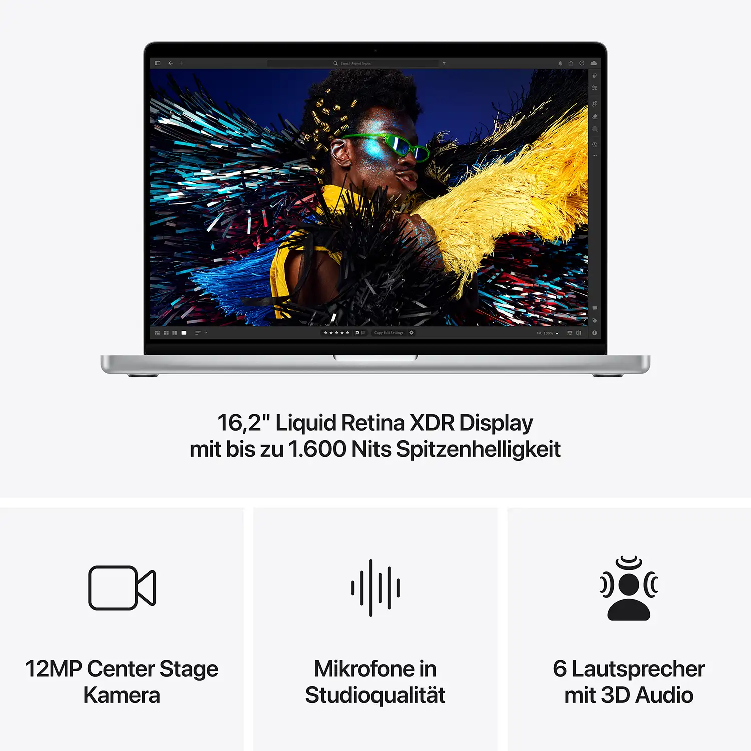 Apple MacBook Pro 16'' M4 Pro 14-Core CPU  20-Core GPU - 512GB - 24GB Silber - 2024