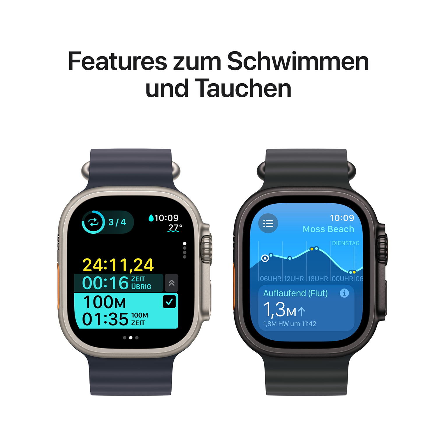 Apple Watch Ultra 2 Titanium Cellular 49mm Schwarz (Trail Loop schwarz) M/L Apple Watch Ultra 2 Titanium Cellular 49mm Schwarz (Trail Loop schwarz) M/L