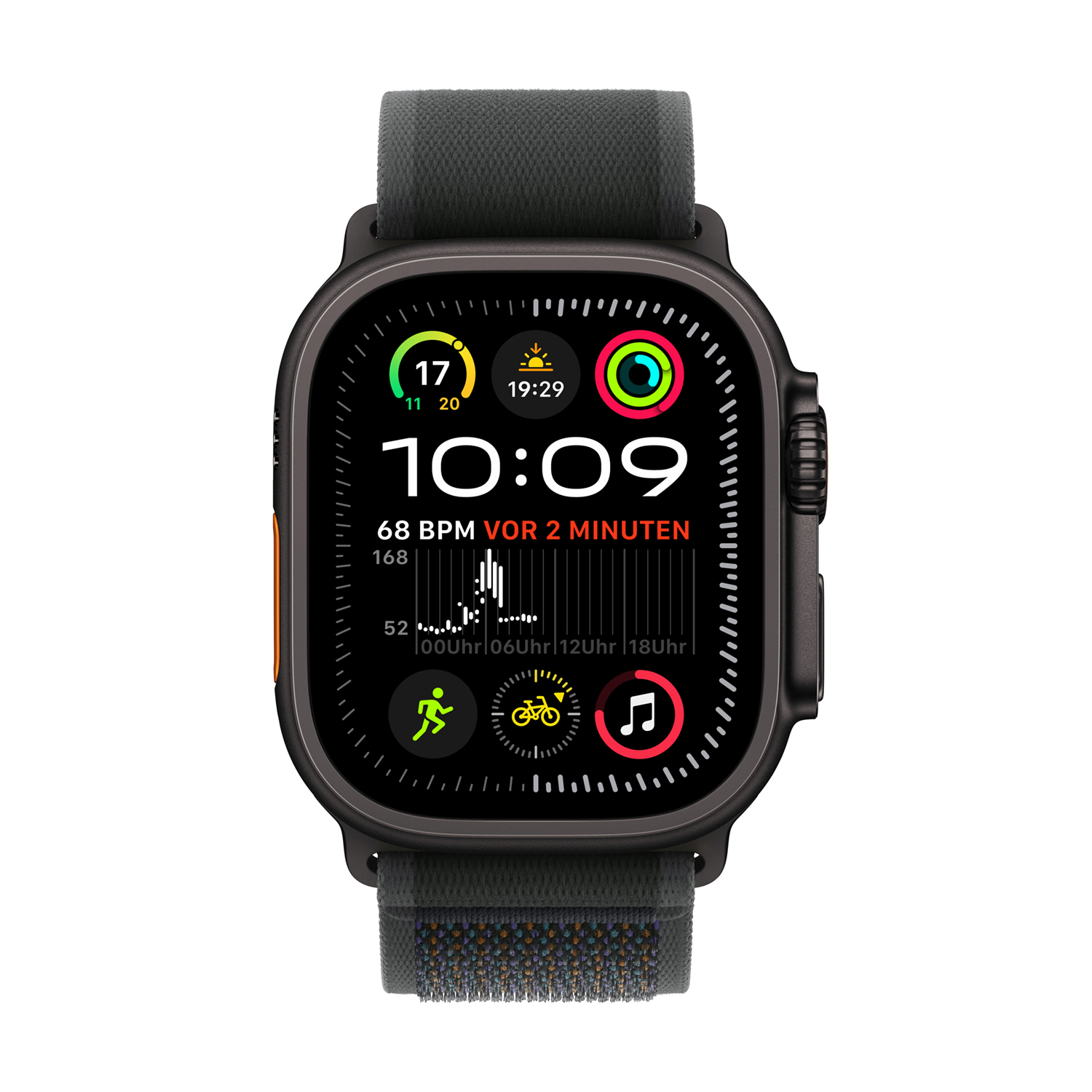 Apple Watch Ultra 2 Titanium Cellular 49mm Schwarz (Trail Loop schwarz) M/L Apple Watch Ultra 2 Titanium Cellular 49mm Schwarz (Trail Loop schwarz) M/L
