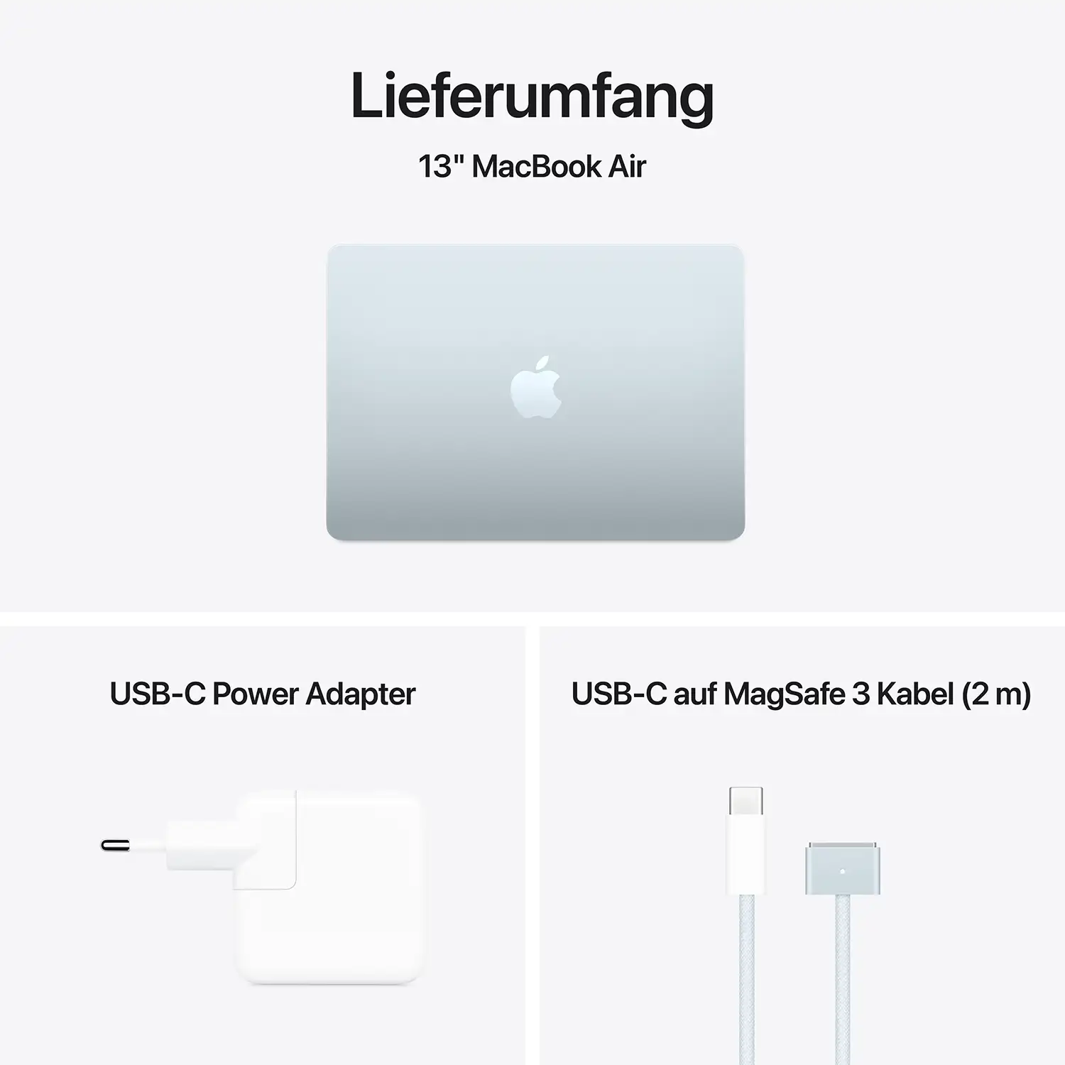 Macbook Air 13.6'' - M4 10-Core CPU 8-Core GPU - 16 GB - 256 GB SSD - Himmelblau - 2025 Macbook Air 13.6'' - M4 10-Core CPU 8-Core GPU - 16 GB - 256 GB SSD - Himmelblau - 2025